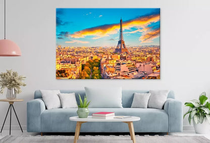 View On Paris At Summer Evening Wall Art Decor 100% Australian Made