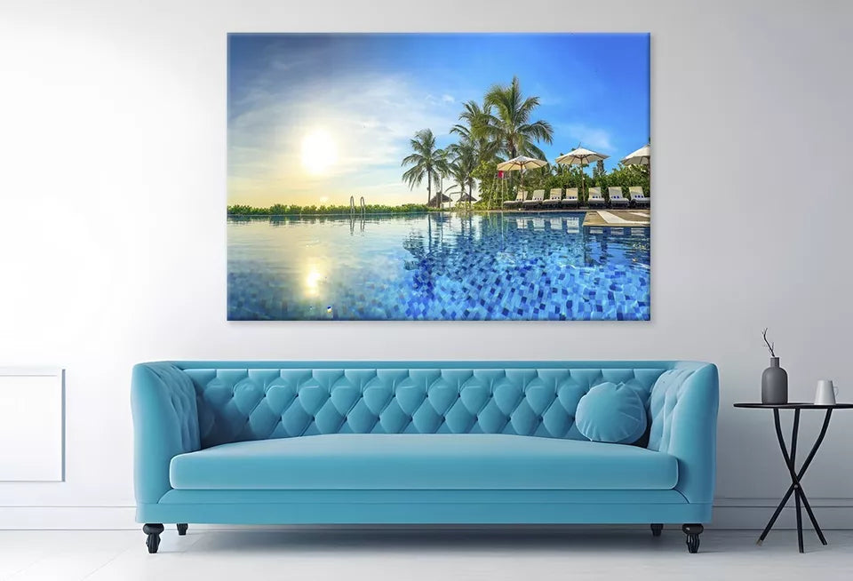 Pool Resort In Da Nang, Vietnam   Wall Art Decor 100% Australian Made