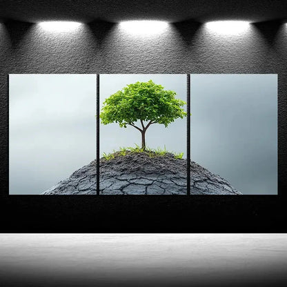 3pcs Plant with Great Vitality Metal Print Ready to Hang Art