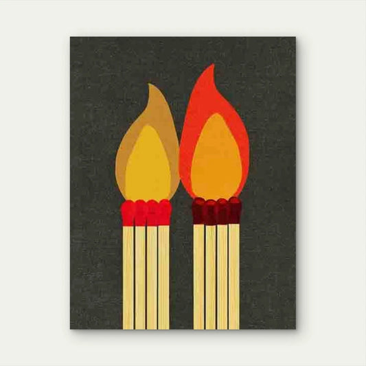 Design of a French Matchbox 60x90cm Metal Print Ready to Hang