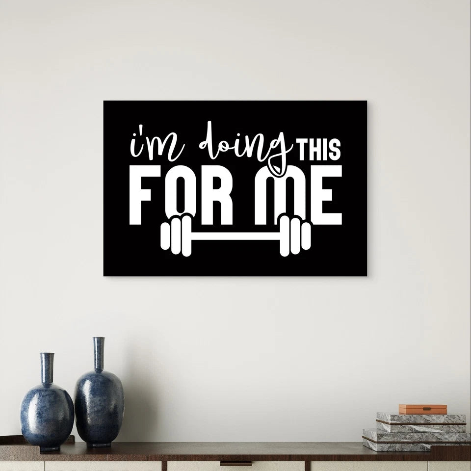 Black & White Workout Motivation Quote 5mm Plastic Poster Ready to Hang 90x60cm