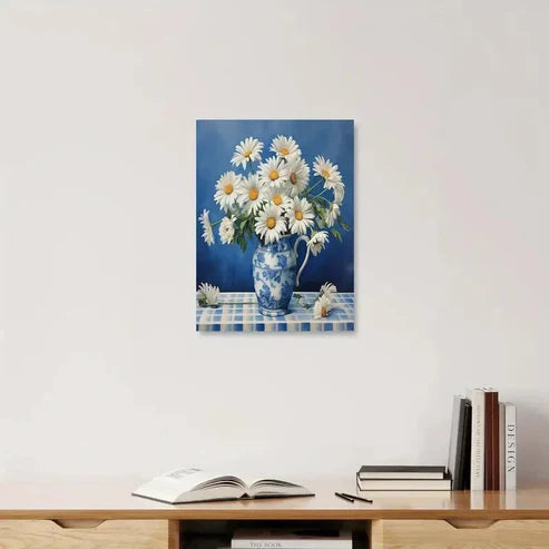 Beautiful Carnation Colorful Flower Painting 60x90cm Metal Print Ready to Hang