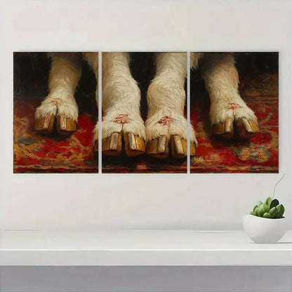 3pcs Inspirational Lamb Modern Metal Print Ready to Hang Art