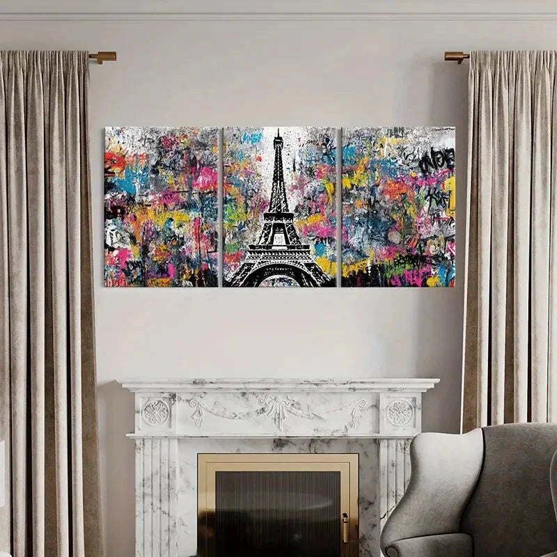 3pcs Peacock Art Tropical Leaves Golden Accents Metal Print Ready to Hang Art