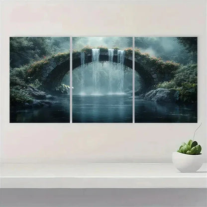 3pcs Magical Bridge Magical Forest Wall Art Canvas Unframed - High Quality Print 100% Australian Made Wall Canvas