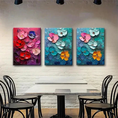 3pcs Vibrant Poppies Nature Beauty Perfect Wall  Art Set Canvas Unframed - High Quality Print 100% Australian Made Wall Canvas