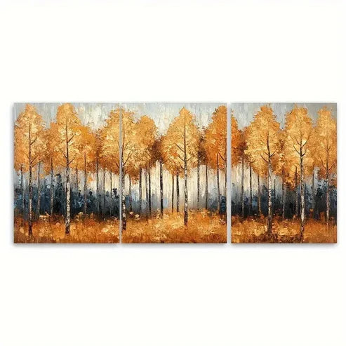 3pcs Contemporary Forest Wall Art Set Canvas Unframed - High Quality Print 100% Australian Made Wall Canvas