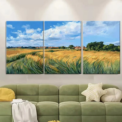 3pcs Moreton In Marsh Travel Metal Print Ready to Hang Art