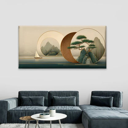 Chinese Nature Scenery Wall Art Canvas Office Home Room Framed 120x60cm