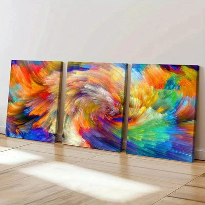 3pcs Multicolor Abstract Decorative Painting Wall Art Set Canvas Framed 40x60cm - High Quality Print 100% Australian Made Wall Canvas Ready to Hang
