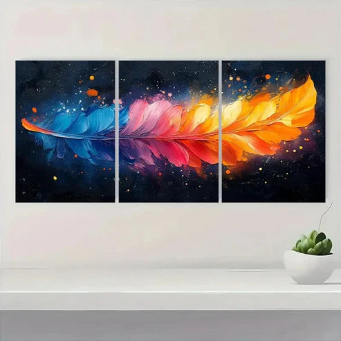 3pcs Abstract Colorful Texture Wall Art Canvas Unframed - High Quality Print 100% Australian Made Wall Canvas
