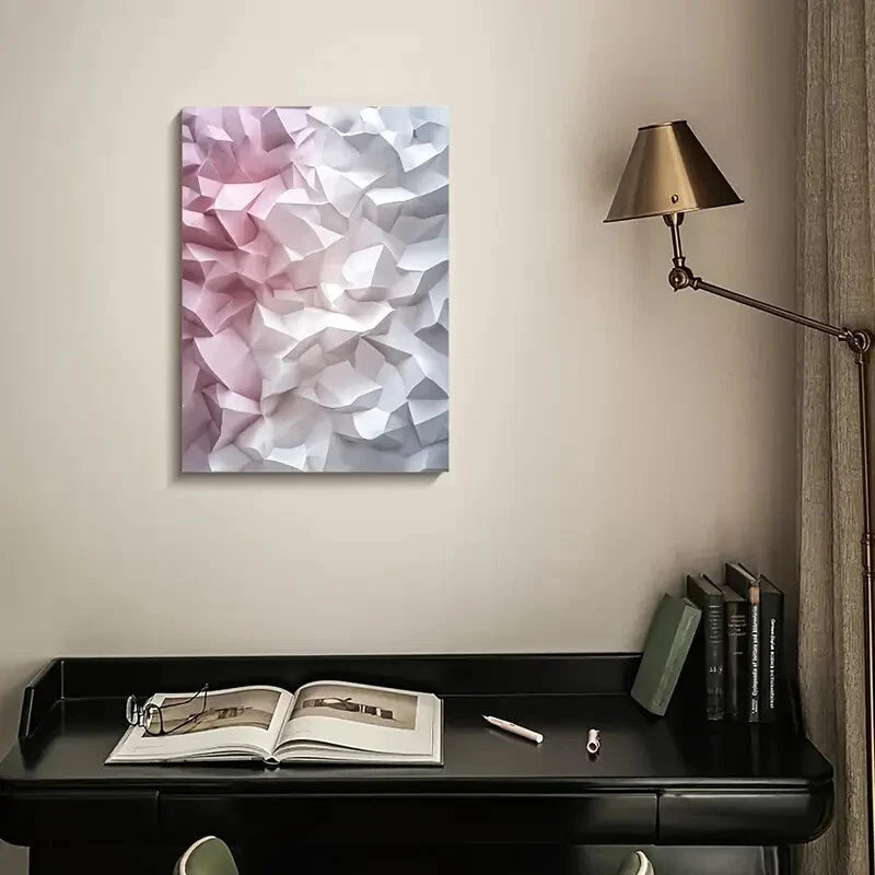 Abstract Geometric Shapes Titled 'Heart 40x60cm Metal Print Ready to Hang