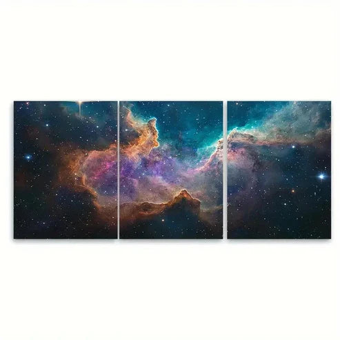 3pcs Carina Nebula Decor Wall Art Set Canvas Unframed - High Quality Print 100% Australian Made Wall Canvas