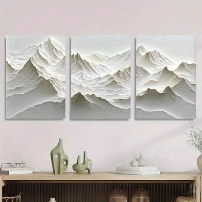 3pcs Abstract Mountain Landscape Metal Print Ready to Hang Art