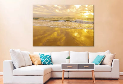 Sandy Shores Of Lydgate Beach Wall Art Decor 100% Australian Made