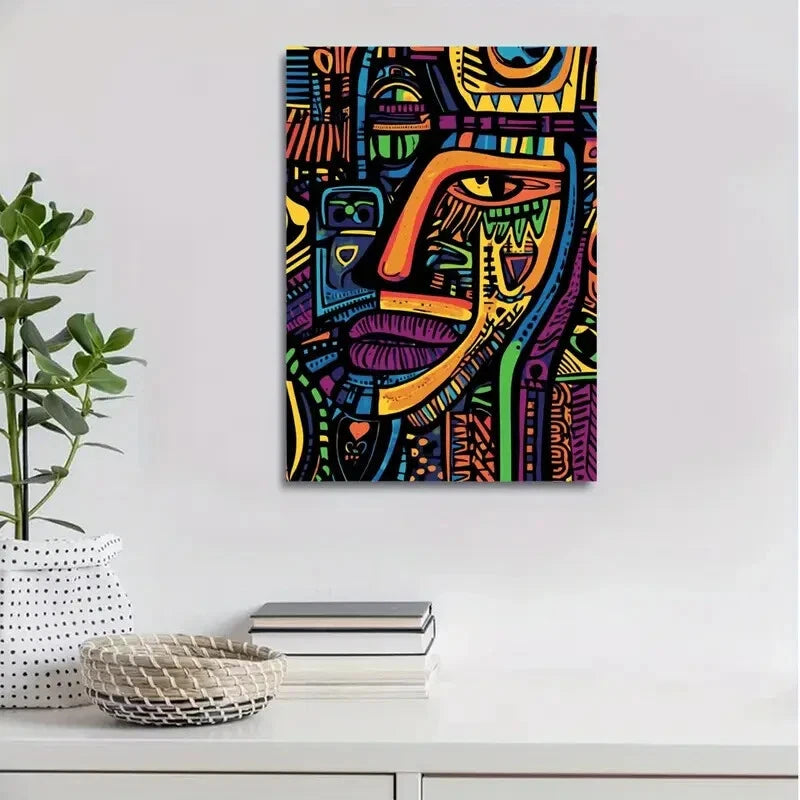 Beautiful Abstract Art African Style Painting 40x60cm Metal Print Ready to Hang