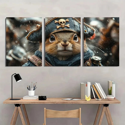 3pcs Penguin Bath Modern Retro Style Metal Print Ready to Hang Art