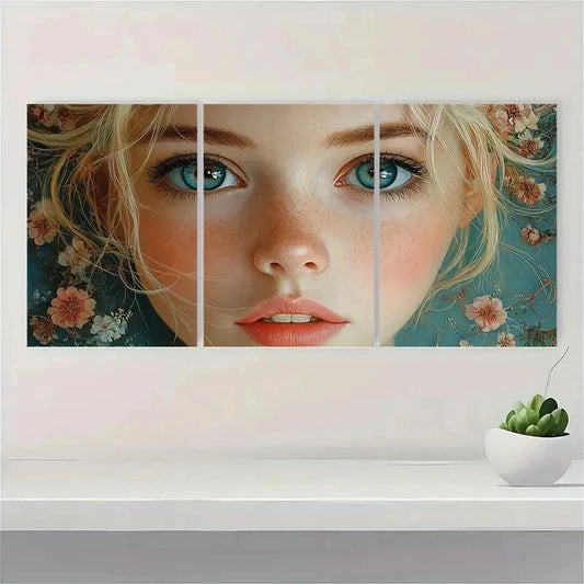 3pcs Vibrant Whimsical Bea Fine Giclée Perfect Wall Art Set Canvas Framed 40x60cm - High Quality Print 100% Australian Made Wall Canvas Ready to Hang