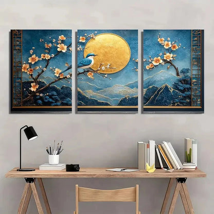 3pcs Style Modern Animal Themed Metal Print Ready to Hang Art
