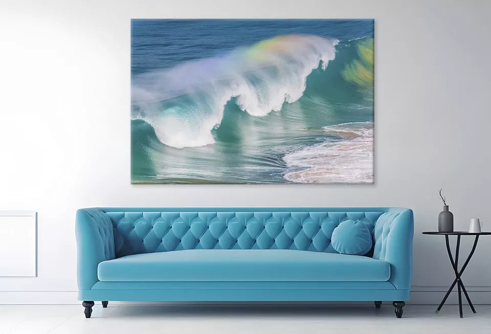 Sea Water Rainbows In The Wave Wall Art Decor 100% Australian Made