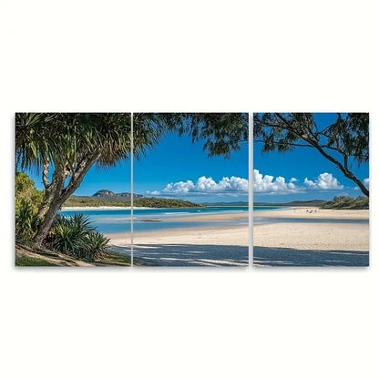 3pcs Noosa National Park Australia Wall Art Set Canvas Framed 40x60cm - High Quality Print 100% Australian Made Wall Canvas Ready to Hang