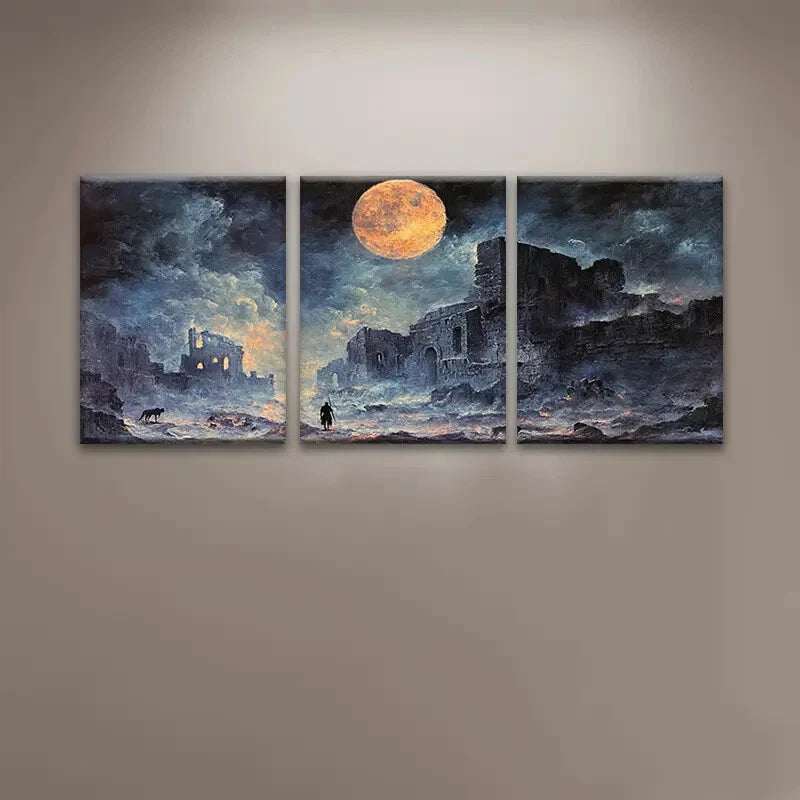 3pcs Design of The Land of The Lost Perfect Wall Art Set Canvas Framed 40x60cm - High Quality Print 100% Australian Made Wall Canvas Ready to Hang