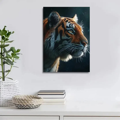 Beautiful Charming Tiger Suitable Painting 40x60cm Metal Print Ready to Hang