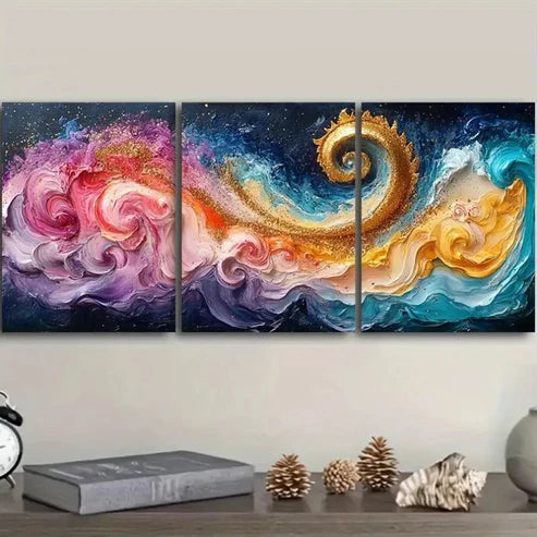3pcs Featuring a Whale Wall Art Canvas Unframed - High Quality Print 100% Australian Made Wall Canvas