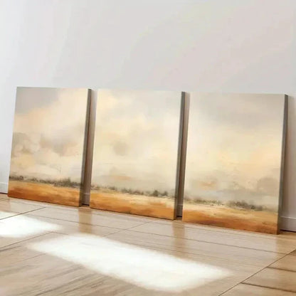 3pcs Desert Landscape Abstract Design Wall Art Set Canvas Unframed - High Quality Print 100% Australian Made Wall Canvas