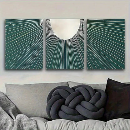 3pcs Geometric Optical Illusion Wall Art Set Canvas Framed 60x90cm - High Quality Print 100% Australian Made Wall Canvas Ready to Hang