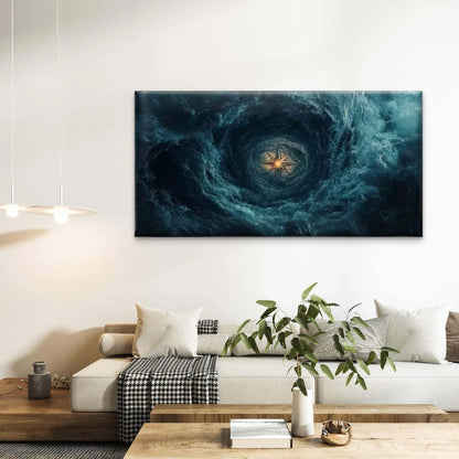 Ocean’s North Star Wall Art Canvas Office Home Room Framed 120x60cm