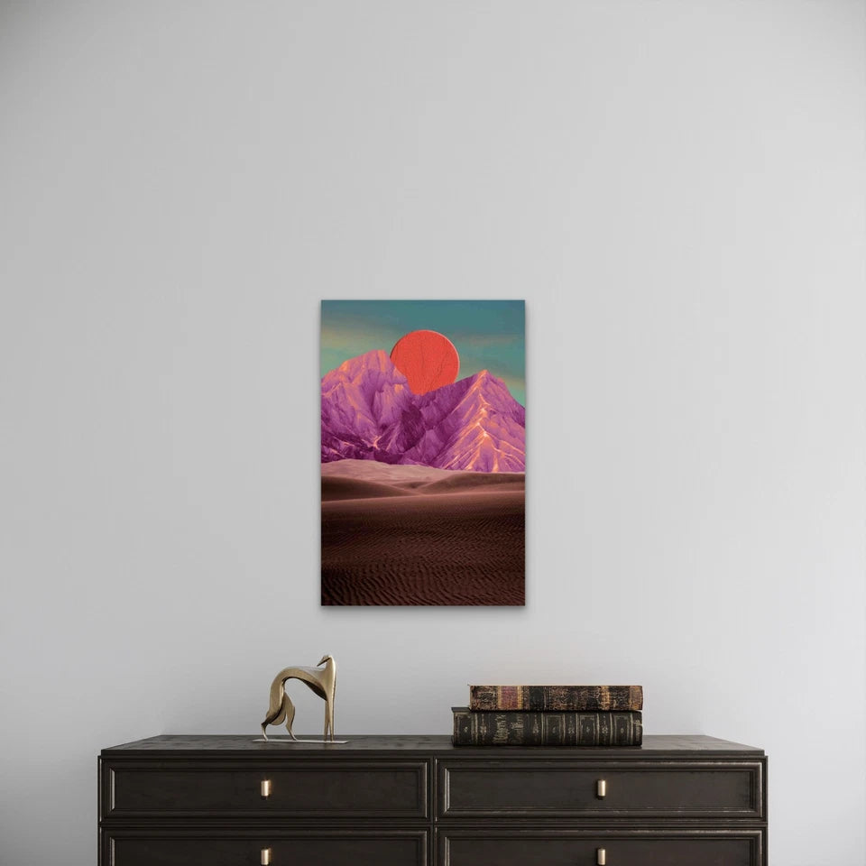 Surreal, Psychedelic Landscape Metal Print Ready to Hang