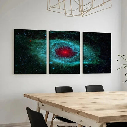 3pcs Outer Space Nebula Black Hole Wall Art Set Canvas Framed 40x60cm - High Quality Print 100% Australian Made Wall Canvas Ready to Hang
