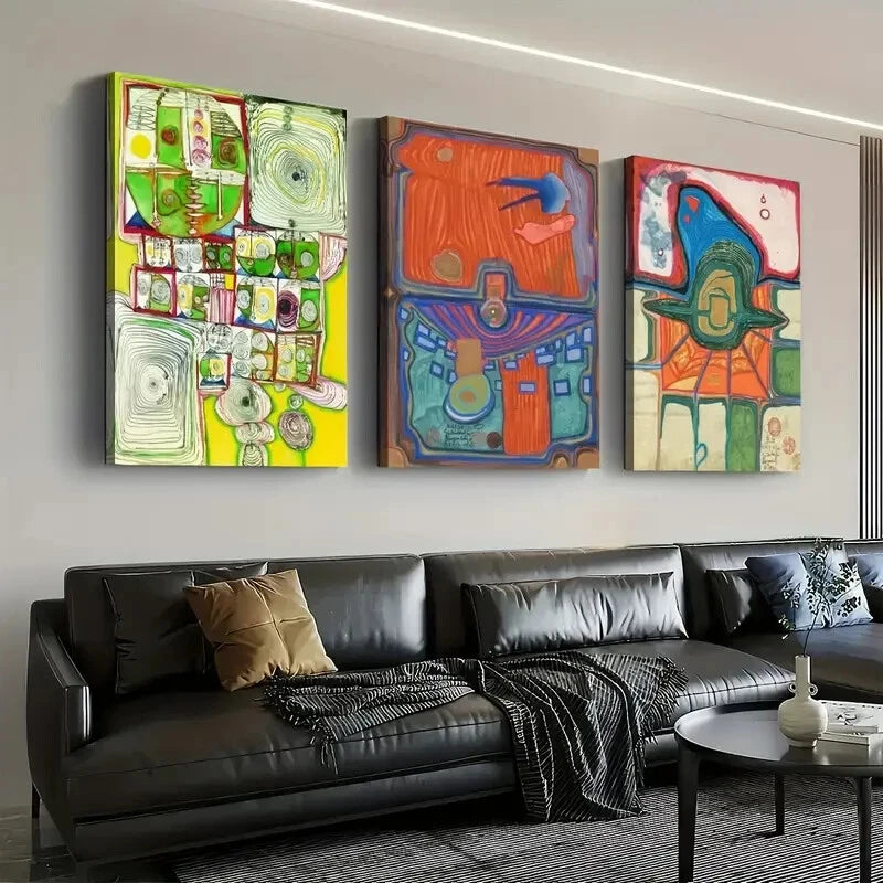 3pcs Modern Fashion Abstract Décor Perfect Wall Art Set Canvas Framed 40x60cm - High Quality Print 100% Australian Made Wall Canvas Ready to Hang