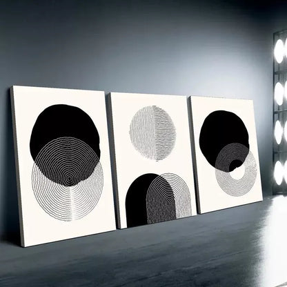 3pcs Abstract Geometric Canvas Framed 40x60cm - High Quality Print 100% Australian Made Wall Canvas Ready to Hang