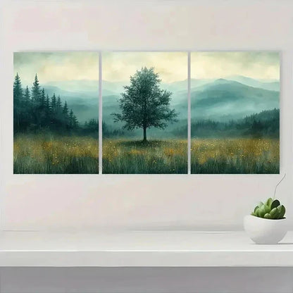 3pcs Rustic Field Landscape SD Wall Art Set Canvas Unframed - High Quality Print 100% Australian Made Wall Canvas - Bella Home Decor