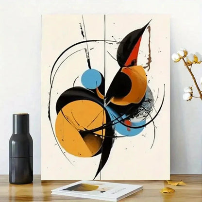 Century Modern Abstract Shapes And Curves 40x60cm Metal Print Ready to Hang