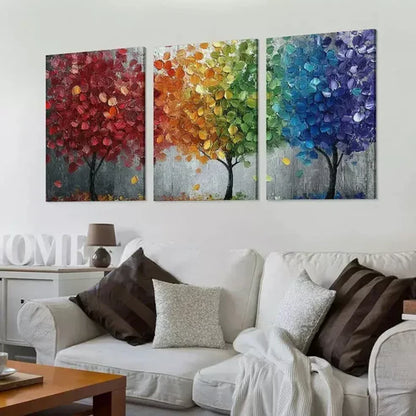 3pcs Classic Abstract Tree Art Set Canvas Unframed - High Quality Print 100% Australian Made Wall Canvas