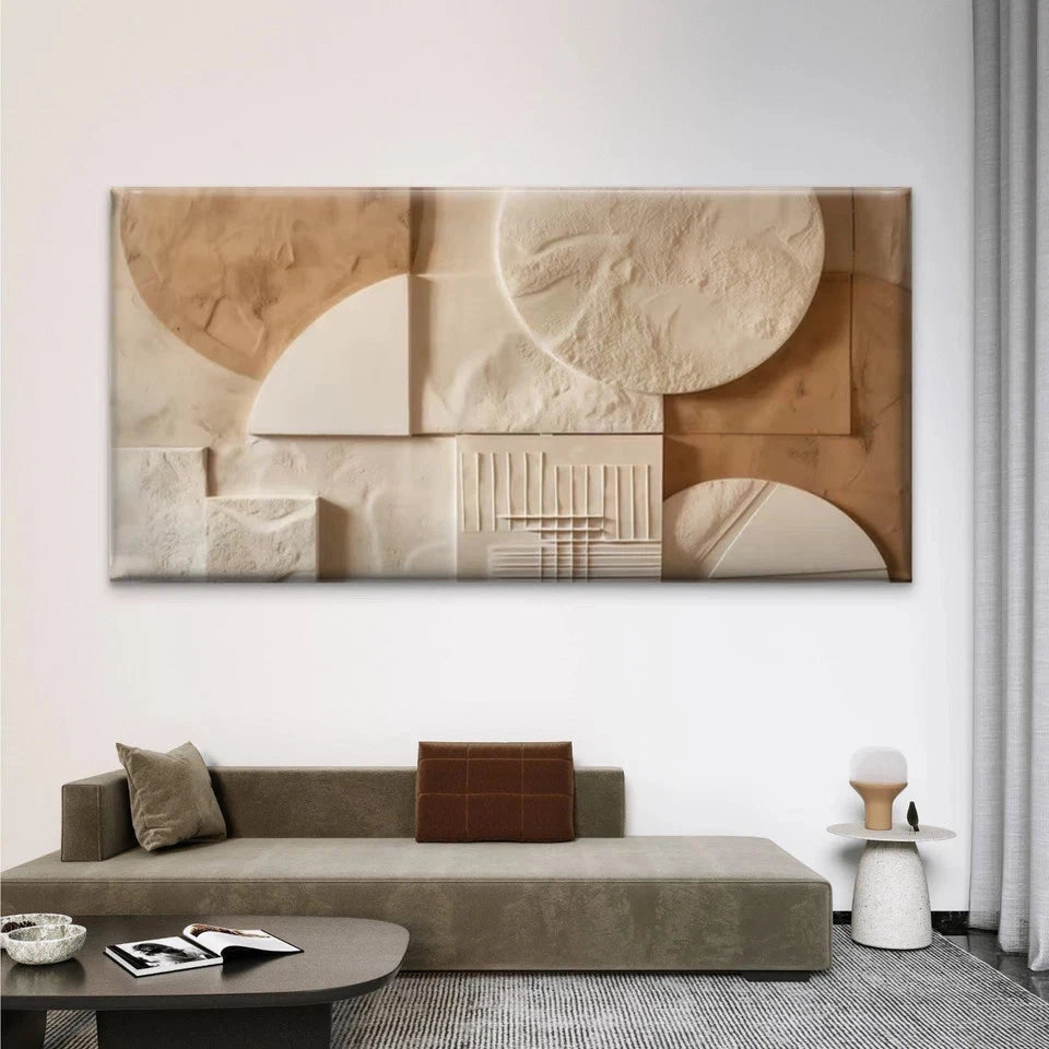 Geometric Abstract Texture Wall Art Canvas Office Home Room Framed 120x60cm