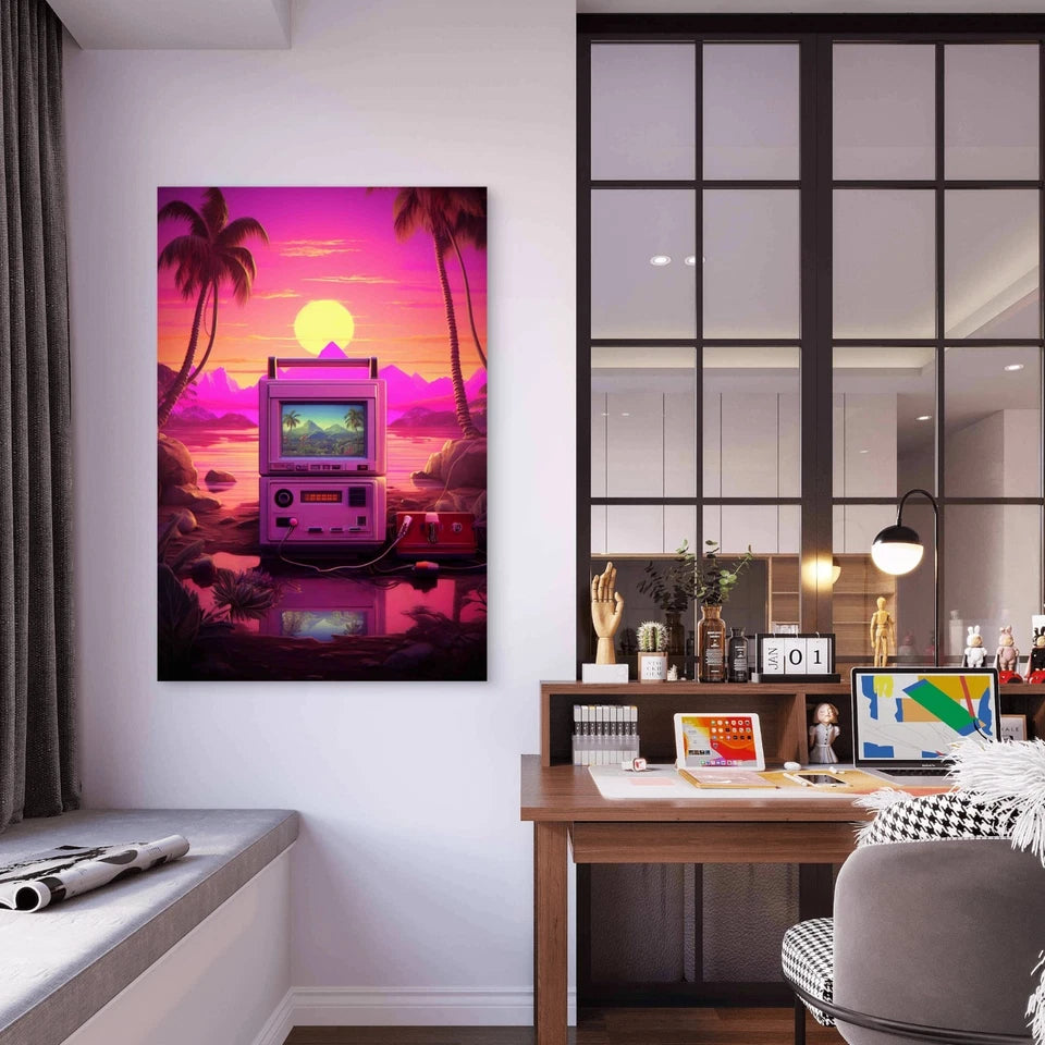 View 3D Gaming Device 60x90 cm Metal Print Ready to Hang