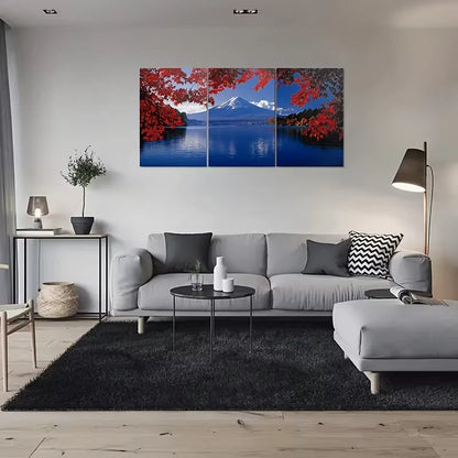 3pcs Mount Fuji Wall Art Set Canvas Framed 40x60cm – High Quality Print, 100% Australian Made, Ready to Hang