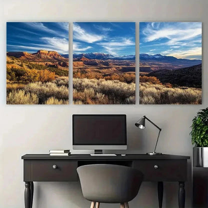 3pcs Southwestern National Scenic Décor Perfect Wall Art Canvas Framed 60x90cm