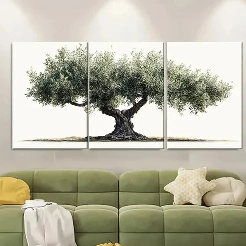 3pcs Botanical Tree Nature Décor Wall Art Set Canvas Unframed - High Quality Print 100% Australian Made Wall Canvas