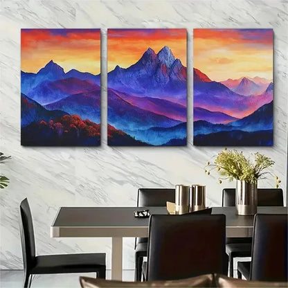 3pcs Cradle Mountain Lovers Mountain Wall Art Canvas Unframed - High Quality Print 100% Australian Made Wall Canvas