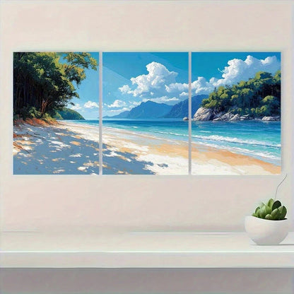 3pcs National Park Travel Painting Metal Print Ready to Hang Art