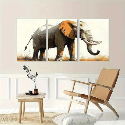 3pcs Animals Modern Preppy Dustin Way Perfect Wall Art Set Canvas Framed 40x60cm - High Quality Print 100% Australian Made Wall Canvas Ready to Hang