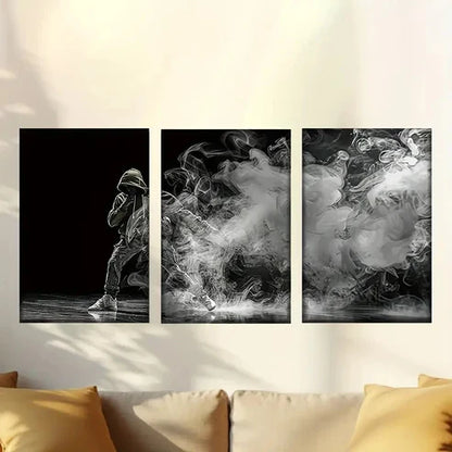 3pcs Cool dark street dance Wall Art Set Canvas Unframed - High Quality Print 100% Australian Made Wall Canvas