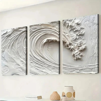 3pcs Modern Wind Abstract Ocean Perfect Wall Art Set Canvas Framed 40x60cm - High Quality Print 100% Australian Made Wall Canvas Ready to Hang