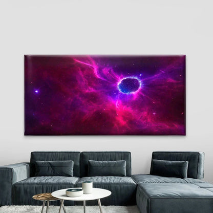 Space Background Realistic Wall Art Canvas Office Home Room Framed 120x60cm