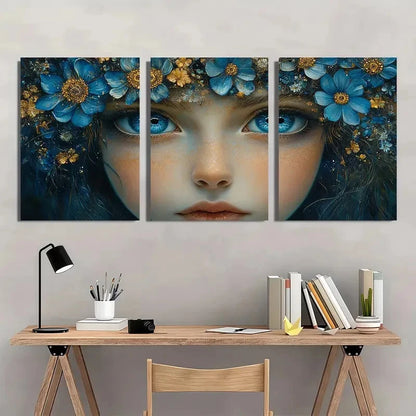 3pcs The Clairvoyant Fine Whimsical Perfect Wall Art Set Canvas Framed 40x60cm - High Quality Print 100% Australian Made Wall Canvas Ready to Hang